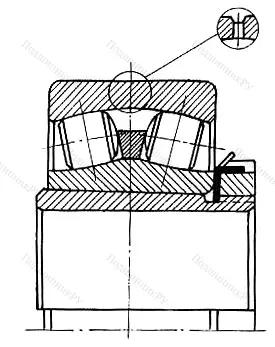 Подшипник  3353730 (23134K+H 3134) размер 150x280x88/122