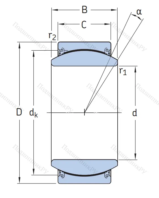 Шарнирный подшипник GE 50 TXE-2LS