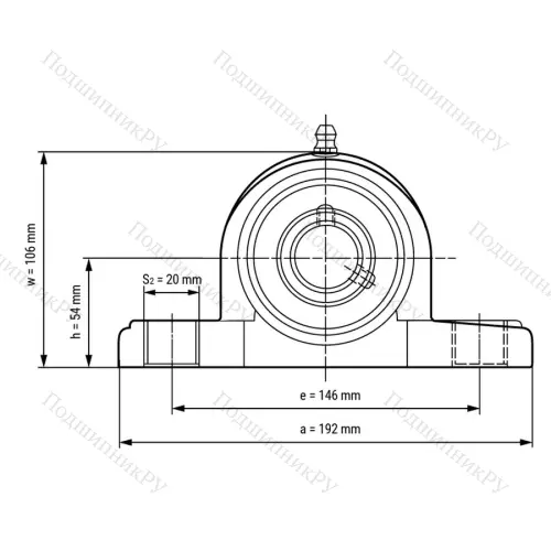 Подшипниковый узел SSUCPPL 209 - Вал: 45 мм от производителя  LPZ