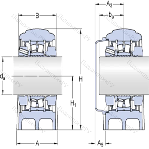 Стационарные роликоподшипниковые узлы (SKF ConCentra, для метрических валов) SYNT 35 FW