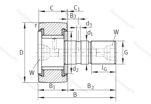 Подшипник KRV 32 PP A от производителя  INA