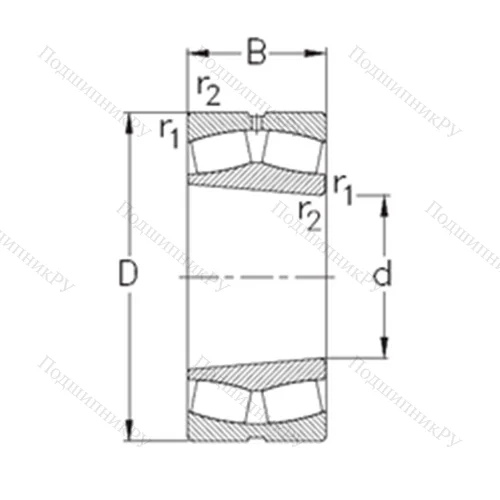 Подшипник роликовый радиальный самоцентрирующийся 22219-E-K-W 33
