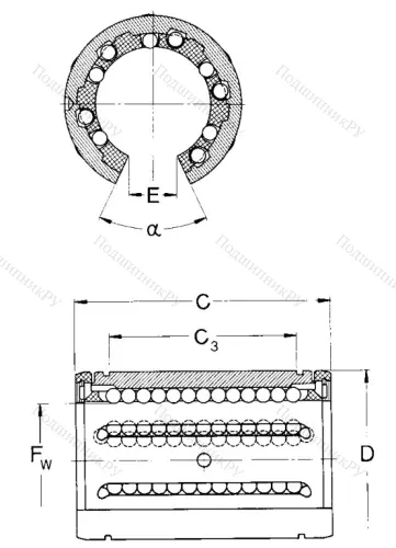 Подшипник линейный LBCT 30 A-2LS в Москве