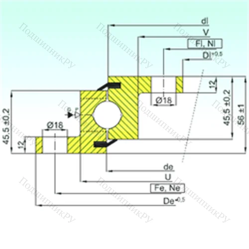 Подшипник шариковый опорно-поворотный NBL.20.0414.200-1PPN