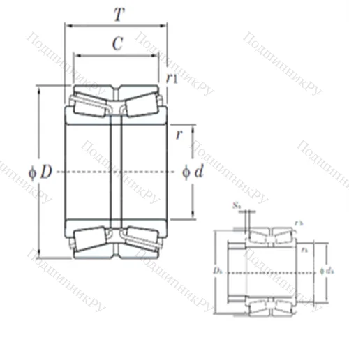 Подшипник роликовый радиально-упорный 46T 32226JR/117,5 от производителя  KOYO