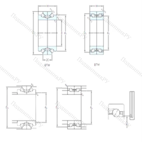 Подшипник шариковый радиально-упорный спаренный BTM 95 BTN 9/HCP 4CDB