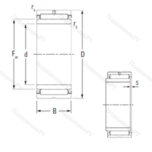 Подшипник игольчатый радиальный NKJS 65
