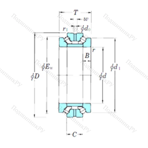 Подшипник шариковый упорно-радиальный 234719B
