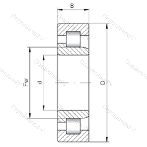 Подшипник роликовый радиальный NJ 206/28.5ECP/VC 025