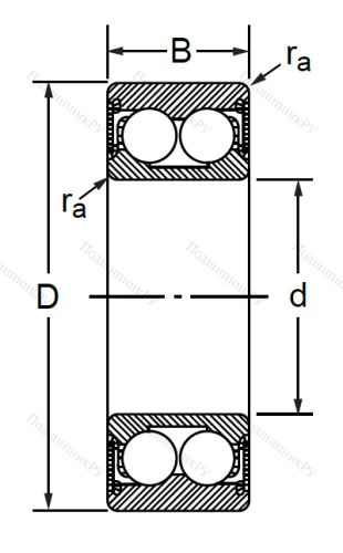 Радиально-упорный шариковый подшипник 3056206 2RS (3206 A 2RSTN) в Москве