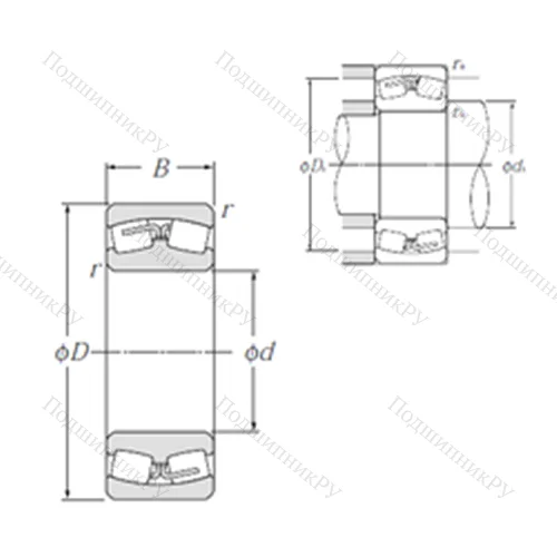 Подшипник роликовый радиальный самоцентрирующийся 21312 от производителя  NTN