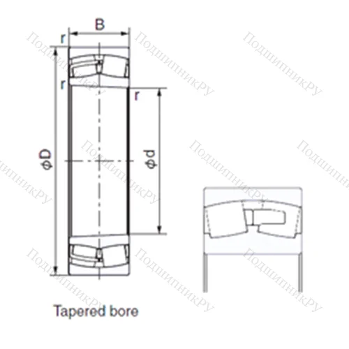 Подшипник роликовый радиальный 23028AXK