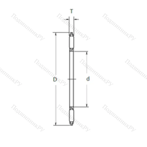 Подшипник игольчатый упорный FNTA-5070