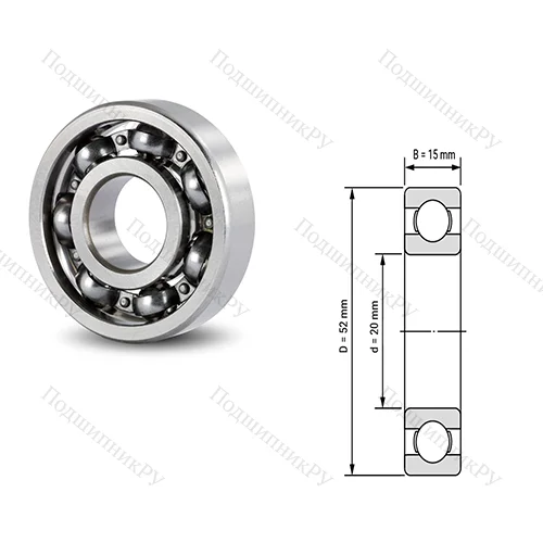 Подшипник шариковый радиальный 6303/15-2RS