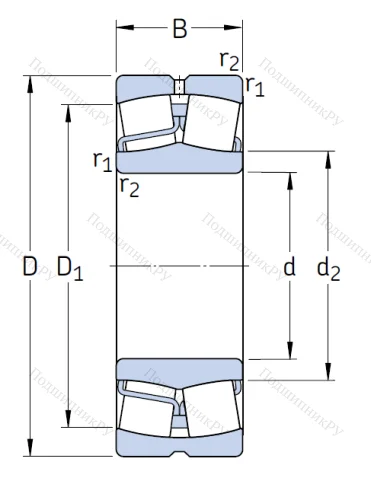 Сферический роликовый подшипник 23228 CC/W 33 от производителя  SKF