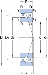 Подшипник 7007 ACB/HCP 4A