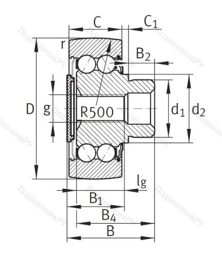Подшипник ZL 5206 DRS от производителя  INA