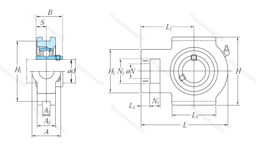 Подшипниковый узел UCT 206 J в Москве