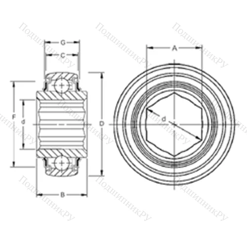Подшипник шариковый радиальный 206KRRB 6