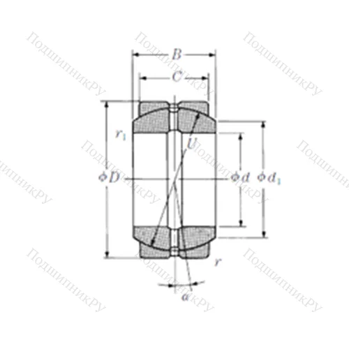 Подшипник скольжения сферический 100FSF 150