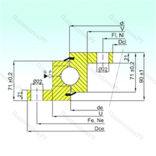 Подшипник шариковый опорно-поворотный NBL.30.0955.201-2PPN