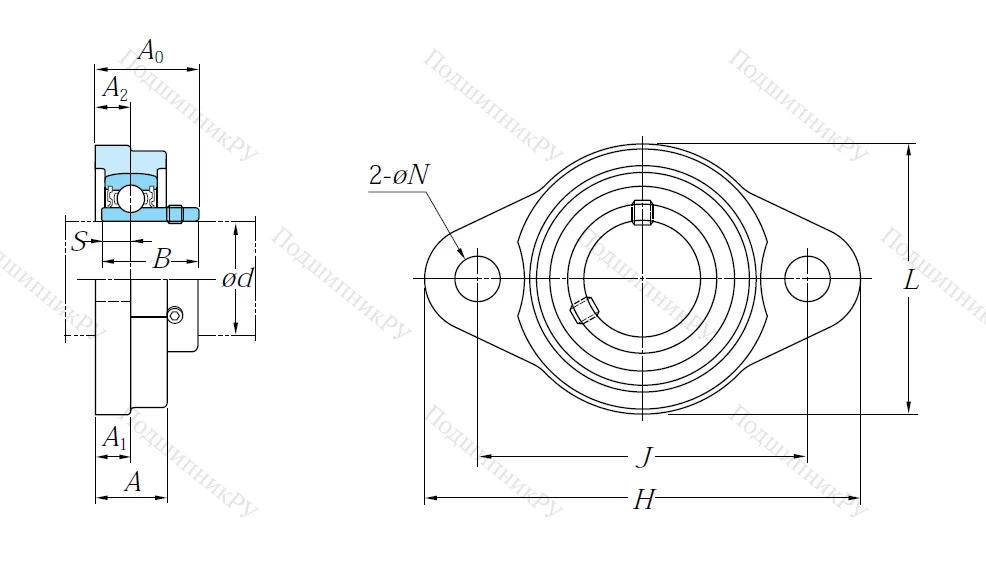 Подшипниковый узел UFL 002 JE 1