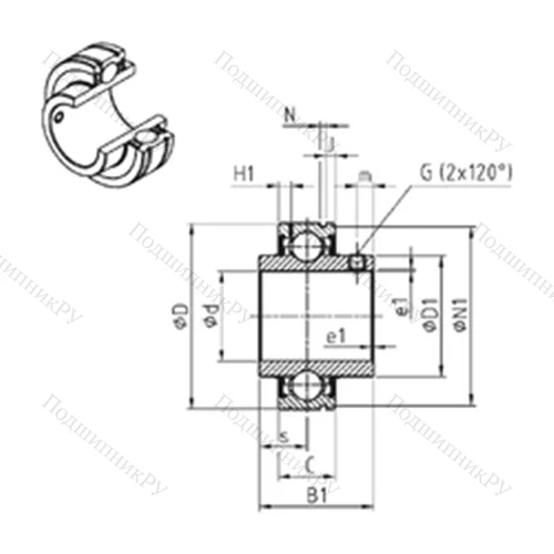 Подшипник шариковый радиальный CUC 210-30