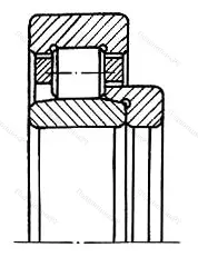 Подшипник NU 2318ECMA+HJ 23 размер 90x190x76/64