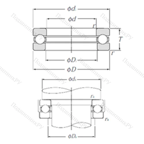 Подшипник шариковый упорный 511/ 530