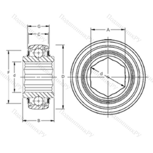Подшипник шариковый радиальный G 207KPPB 2