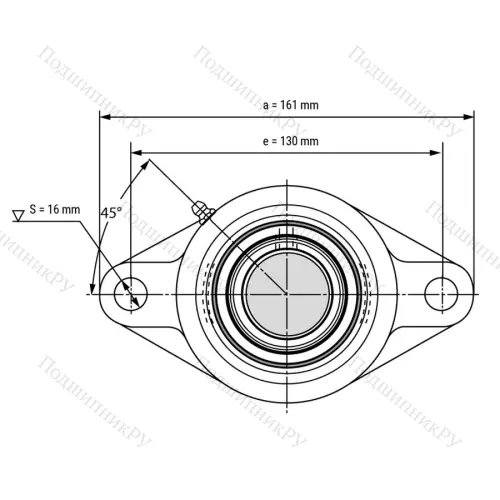 Подшипниковый узел SSUCFL 207 - Вал: 35 мм от производителя  LPZ