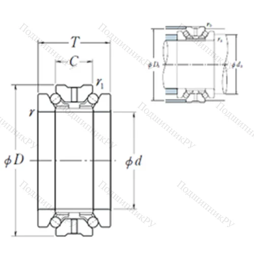 Подшипник шариковый упорно-радиальный 130TAC 20X+L