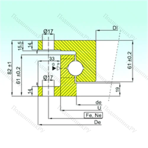 Подшипник шариковый опорно-поворотный NK.22.0500.100-1N