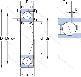 Подшипник 719/8 CE/P 4AH