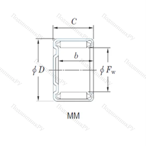 Подшипник игольчатый радиальный 22MM 2812