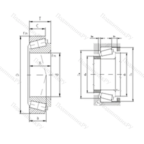 Подшипник роликовый радиально-упорный 32009AX