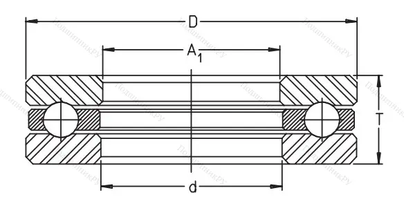 Упорный шариковый подшипник 51100