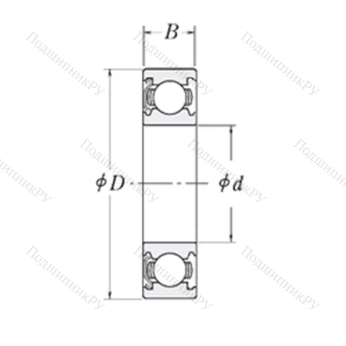 Подшипник шариковый радиальный KLNJ 5/8-Z