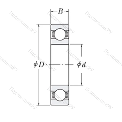 Подшипник шариковый радиальный XLJ 5.1/2