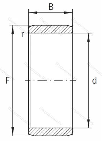 Игольчатый подшипник внутреннее кольцо IR 50x55x35 от производителя  INA
