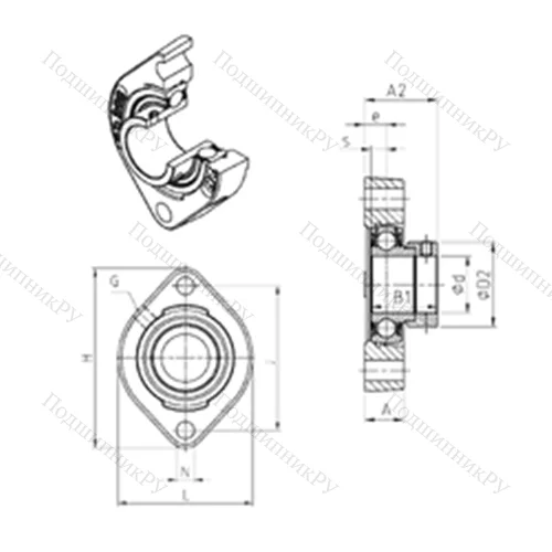 Подшипниковый узел шариковый радиальный ESFD 203