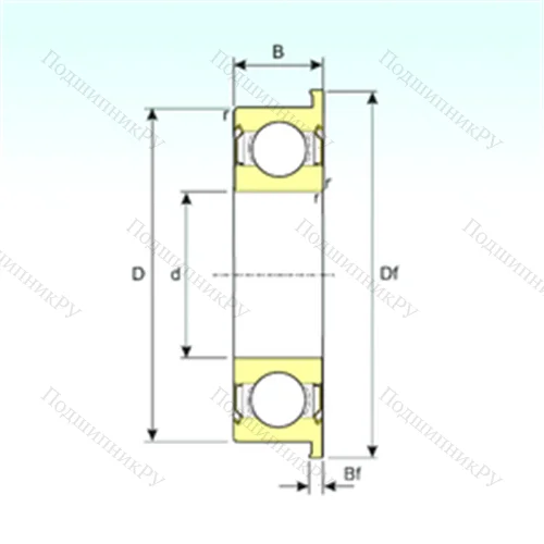 Подшипник шариковый радиальный FR 4ZZ