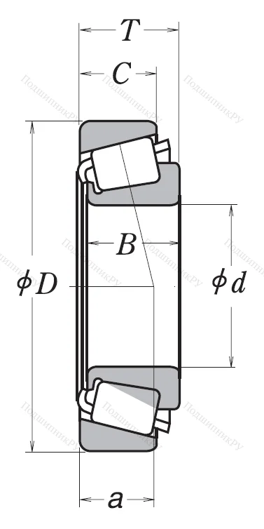 Конический роликовый подшипник HR 32006 XJ