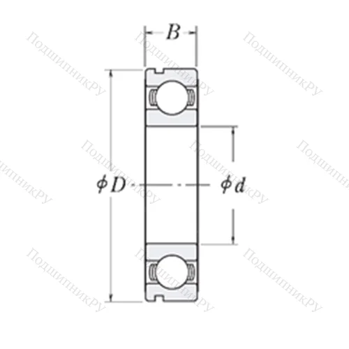 Подшипник шариковый радиальный LJ 1.3/4-N