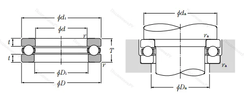 Упорный шариковый подшипник 51102