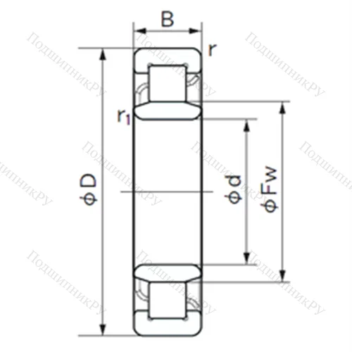 Подшипник роликовый радиальный NU 320 E