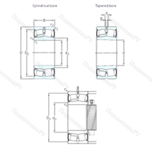 Подшипник роликовый радиальный самоцентрирующийся 23030-2CS 5/VT 143