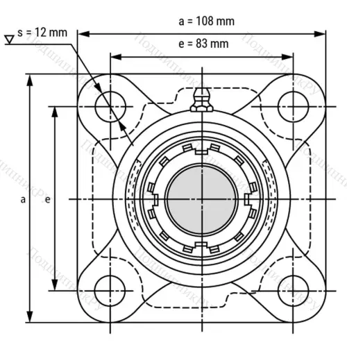 Подшипниковый узел UKF 206+H 2306 - Вал: 25 мм