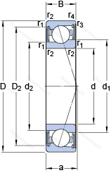 Подшипник S 71905 CE/HCP 4A