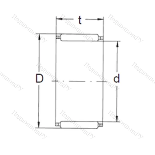 Подшипник игольчатый радиальный K 12X 15X 12